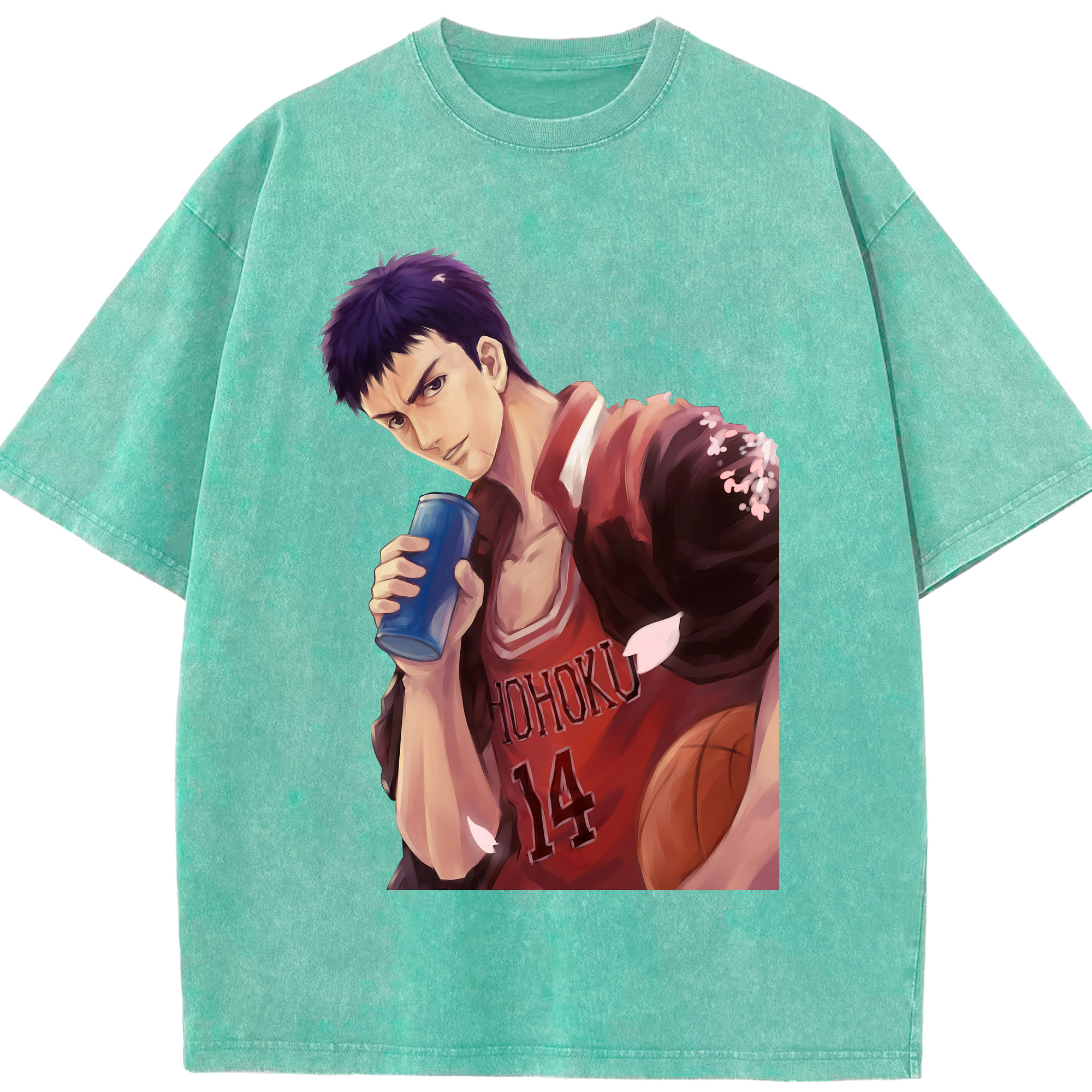 （画像用） SLAM DUNK／スラムダンク 綿100% ヴィンテージ風 半袖Tシャツ（フロントプリント）
